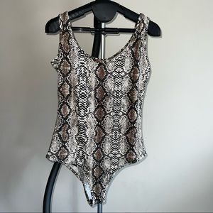 Snakeskin bodysuit size S